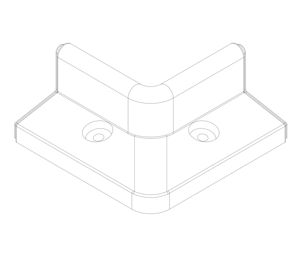 FlexiBorder Outside Corner Box of 2 Grey